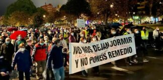 Protestas de la Federación de Asociación de Vecinos de València