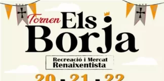 Cartel del Mercado Renacentista de los Borja en Llombai