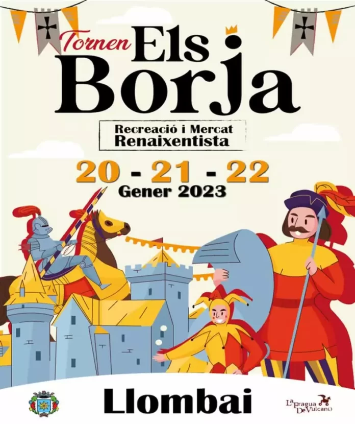 Cartel del Mercado Renacentista de los Borja en Llombai